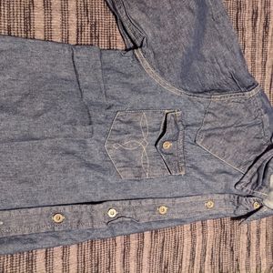 Broken Threads Light Denim Button Down